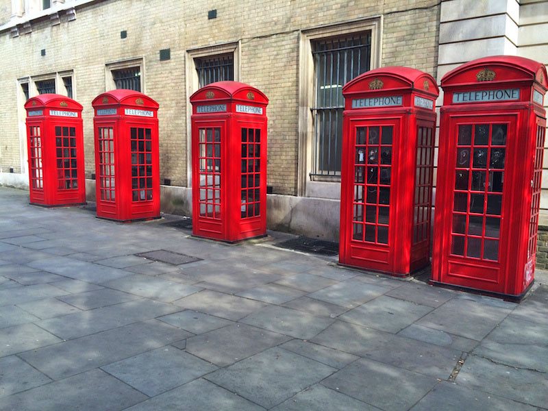 Borad Steet phone boxes London
