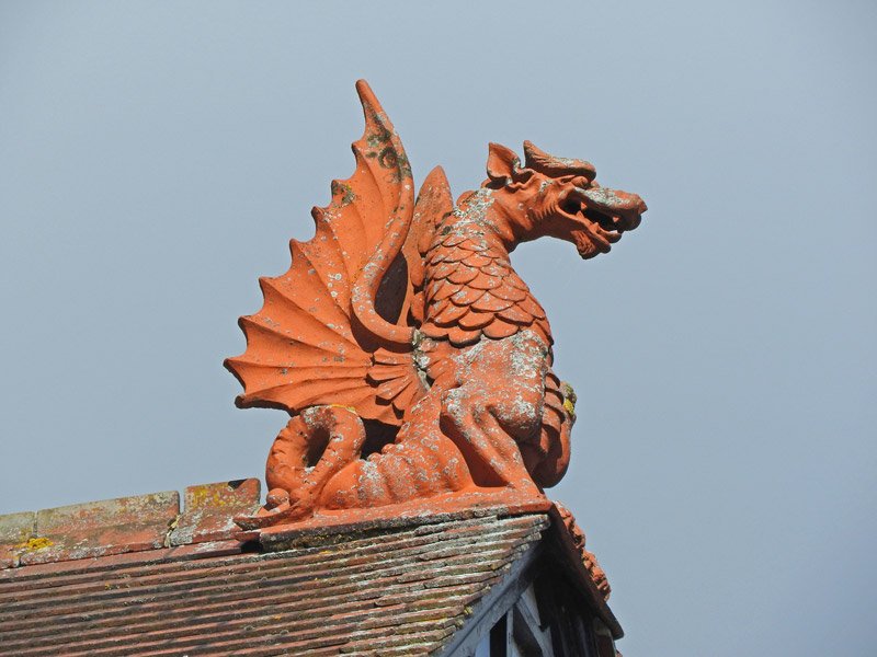 Terracotta Rooftop Finial Dragon