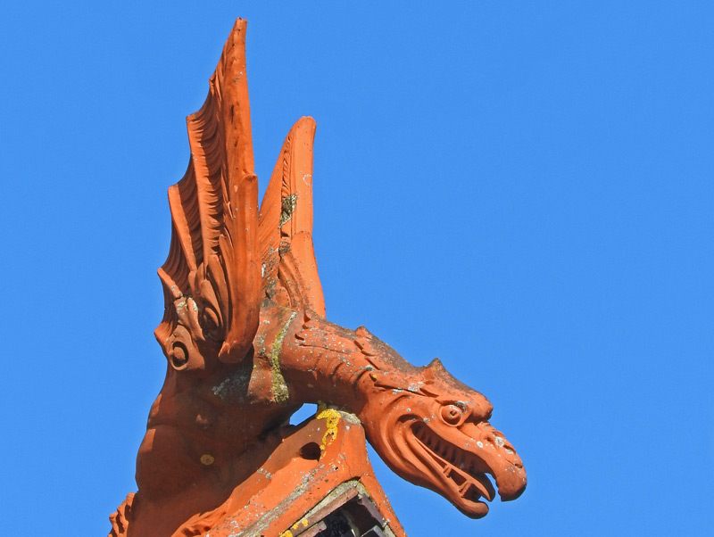 Terracotta Rooftop Finial Dragon