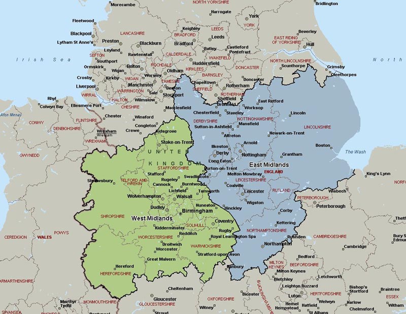 Midlands-Map