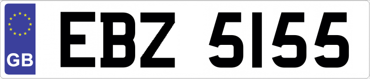 British-Vehicle-Registration-Plate-White