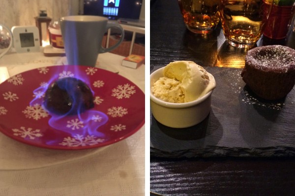 Christmas pudding vs chocolate soufflé