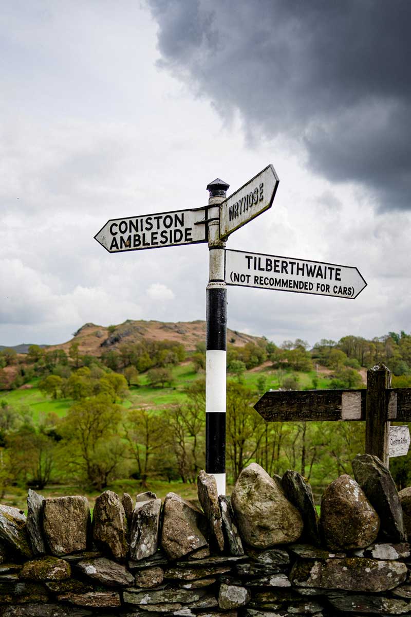 Lake District sign post