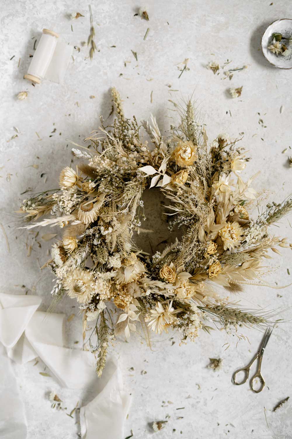 dried flower wreath