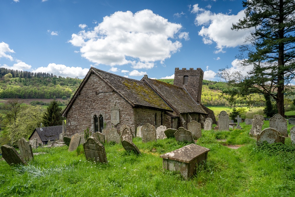 Cwmyoy St Martin's Church brecon beacons wales